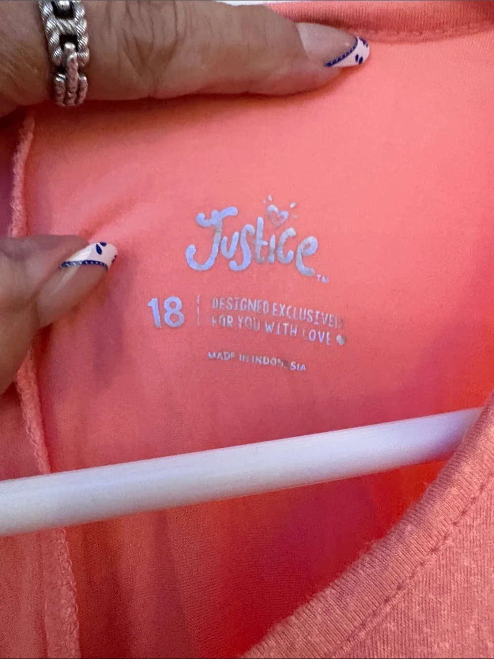Girls Ombre Long-Sleeve Top - Coral to Pink
